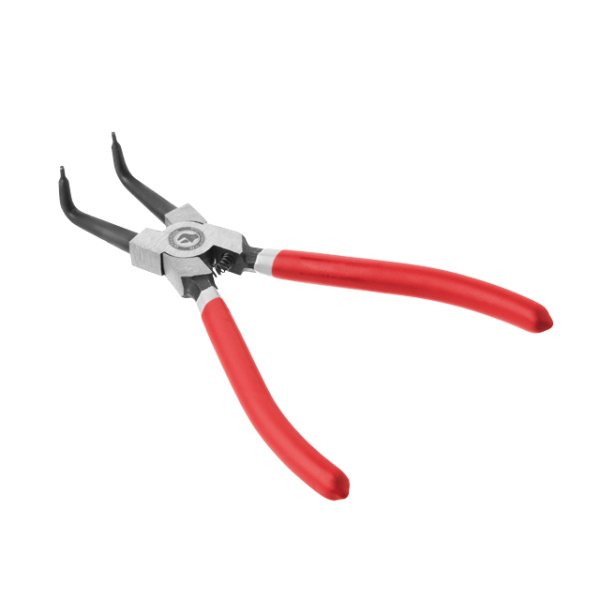 Щипці для зняття стопорных кілець вигнуті на стиск 180мм INTERTOOL HT-7012