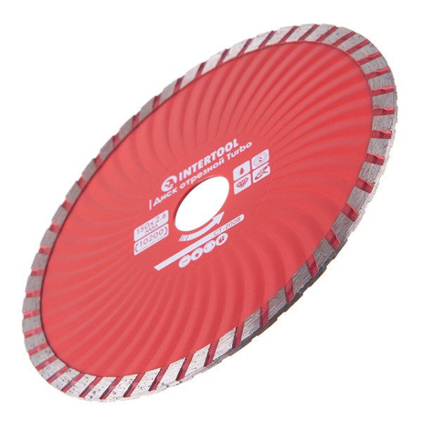 Диск відрізний по каменю TURBO алмазний, 150мм, 22-24%, Проф INTERTOOL CT-2008