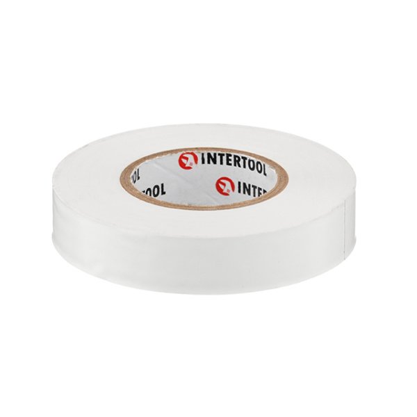 Стрічка ізоляційна 0.15мм*17мм*25м біла INTERTOOL IT-0063