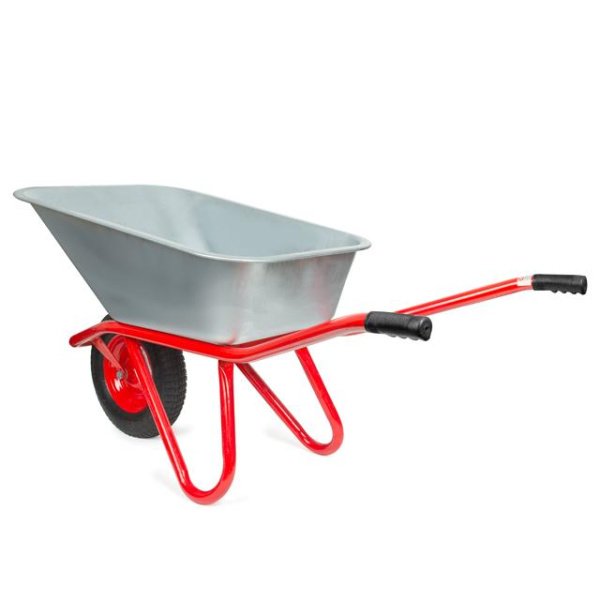 Тачка садово-будівельна, 85 л, 150 кг, 1 пневмоколесо з підшипником 15" (4,00-8) INTERTOOL WB-0815
