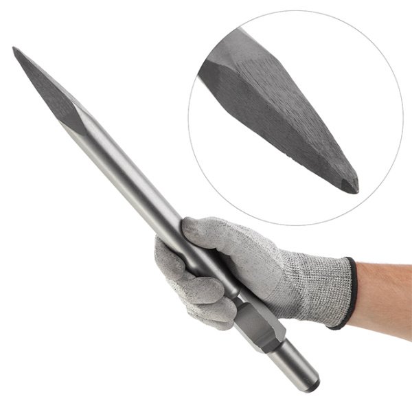 Зубило пікоподібне, HEX, 410×30 мм INTERTOOL SD-0461