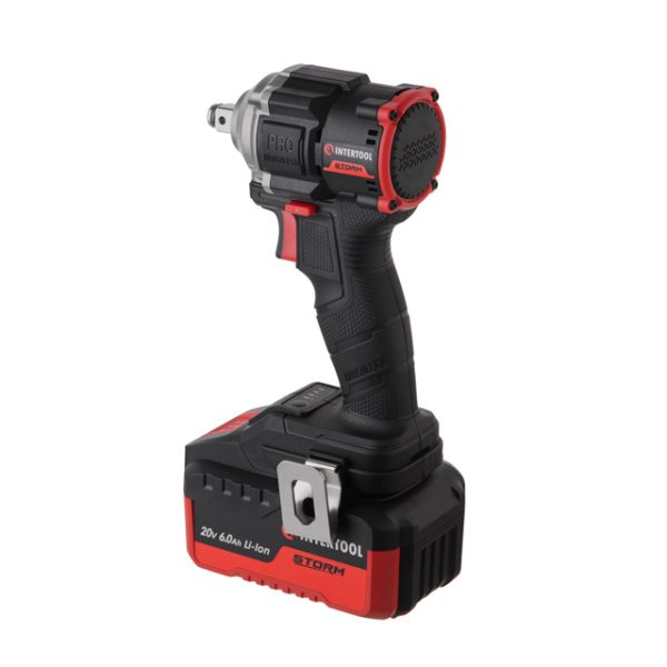 Гайкокрут ударний акумуляторний з безщітковим двигуном 20 В, 350 Nm, COMPACT, 0-900/1700/2500 об/хв, 0-1170/2210/3250 уд/хв, 1/2", без ЗП та АКБ INTERTOOL WT-9363