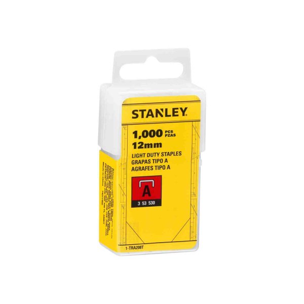 Скоби тип А висотою 12 мм, для степлера ручного Light Duty, в упаковці 1000 шт STANLEY 1-TRA208T
