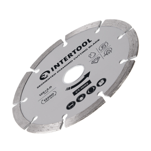 Диск відрізний сегментний алмазний, 125мм, 16-18% INTERTOOL CT-1002