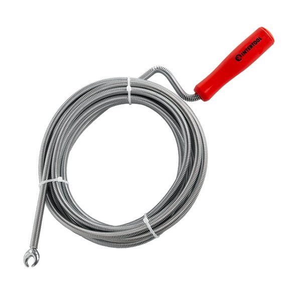 Трос для чищення труб, 9 мм × 5 м, пробивний наконечник INTERTOOL HP-1006