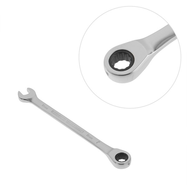 Ключ комбінований з тріскачкою 8мм Cr-V; PROF DIN3113 INTERTOOL XT-1348