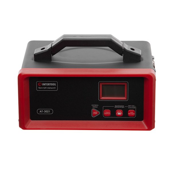 Зарядний пристрій 12 В, 5-20 А, 6-280 Аг, режим відновлення акумулятора, з мікропроцесором INTERTOOL AT-3021