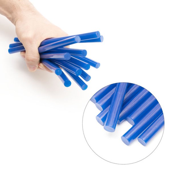 Комплект клейових стрижнів блакитних, 11,2×200 мм, 12 шт. INTERTOOL RT-1053