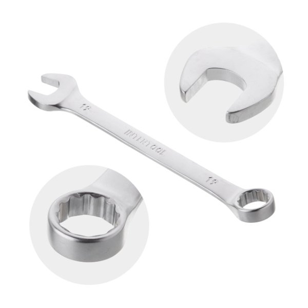 Набір ключів комбінованих, 11 шт., 7-19 мм, Cr-V INTERTOOL HT-1250