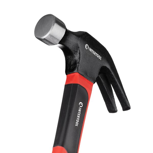 Молоток столярний 450 г.ручка з фібергласу INTERTOOL HT-0223
