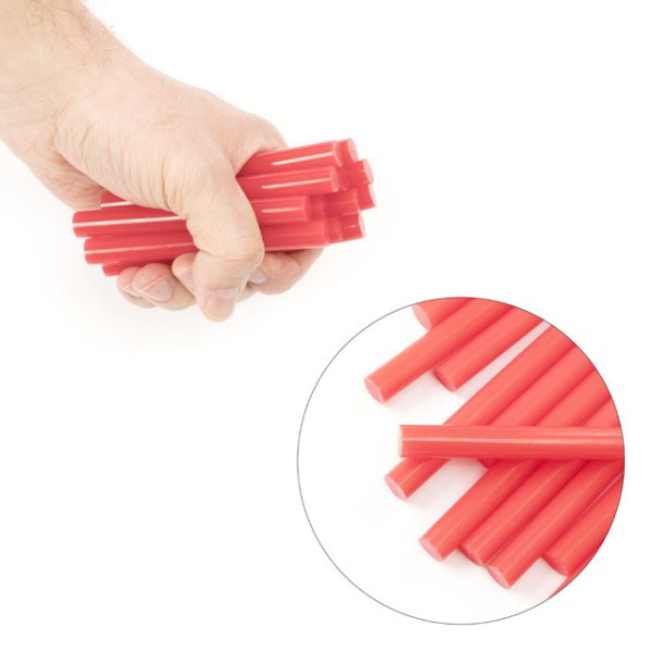 Комплект клейових стрижнів червоних, 11,2×100 мм, 12 шт. INTERTOOL RT-1041