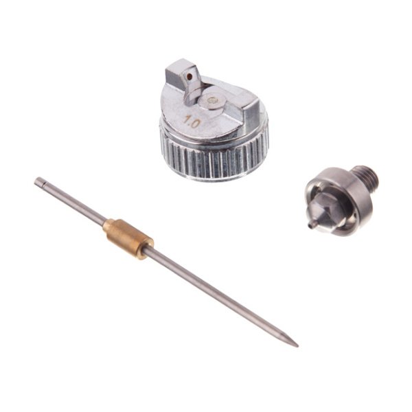 Комплект форсунки 1,0 мм для фарбопульта LVMP mini PT-0129 (дюза, повітряна головка, голка) INTERTOOL PT-2108