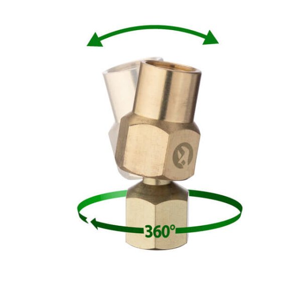 Шарнір поворотний, внутрішня різьба 1/4"-1/4", латунь, STORM INTERTOOL PT-2209