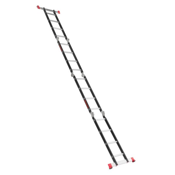 Драбина багатофункціональна трансформер, 4×4 сходинки, сталевий профіль, 4,45 м, 150 кг INTERTOOL LT-0024