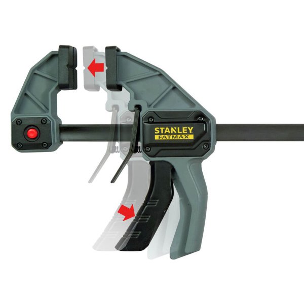Струбцина FatMax L триггерная з максимальним зусиллям стиснення 135 кг STANLEY FMHT0-83235