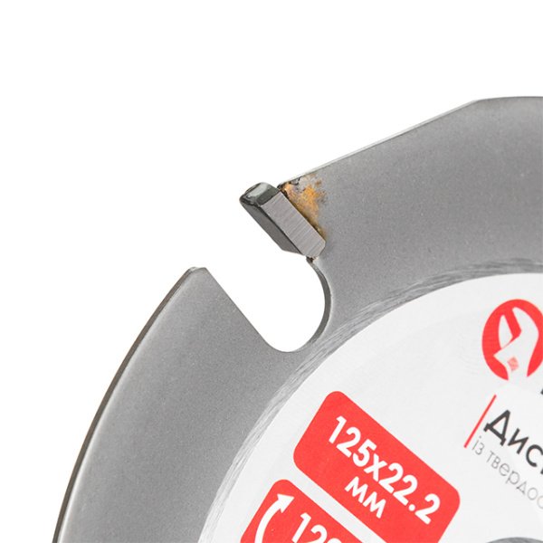 Диск по деревині, з твердосплавними напайками, 125×22,2×2,0 мм, 3 зуби, 12250 об/хв INTERTOOL CT-3014