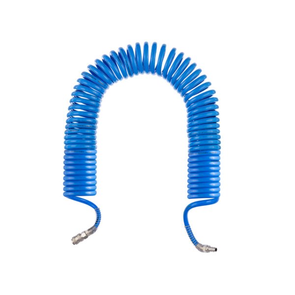 Шланг спіральний поліуретановий 8×12 мм, 15 м, зі швидкороз'ємними з'єднаннями INTERTOOL PT-1717