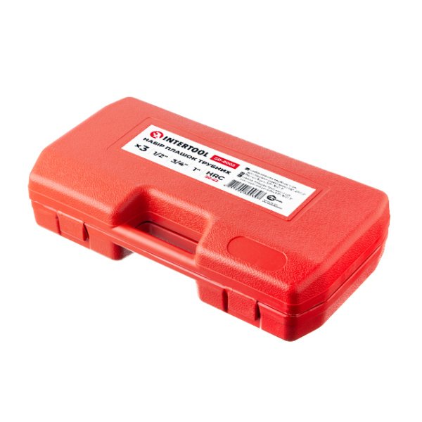 Набір плашок трубних 3 шт для нарання різьби 1/2"; 3/4"; 1" INTERTOOL SD-8003