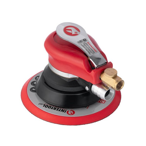 Шліфмашина пневматична ексцентрикова 150 мм, до 6,3 атм, 9000 об/хв, 340 л/хв INTERTOOL PT-1007