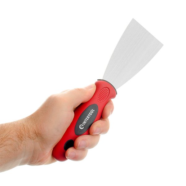 Шпатель із нержавіючої сталі 65 мм Проф INTERTOOL KT-2606