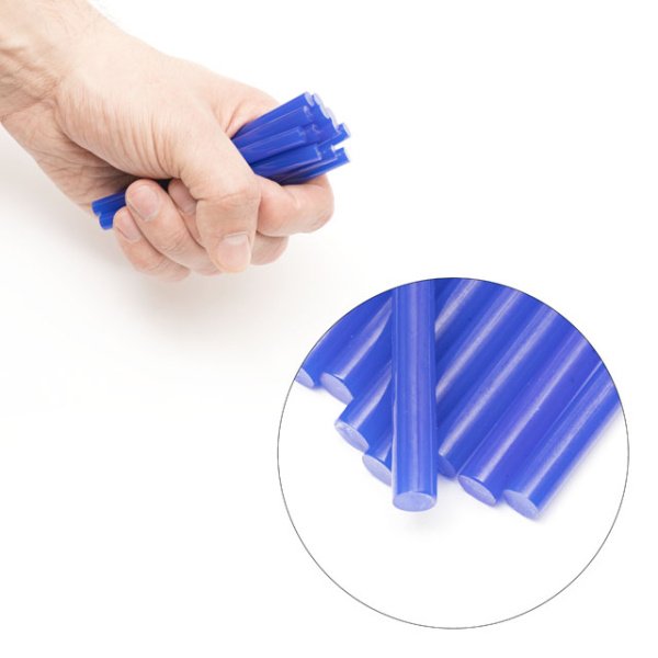 Комплект клейових стрижнів блакитних, 7,4×100 мм, 12 шт. INTERTOOL RT-1054