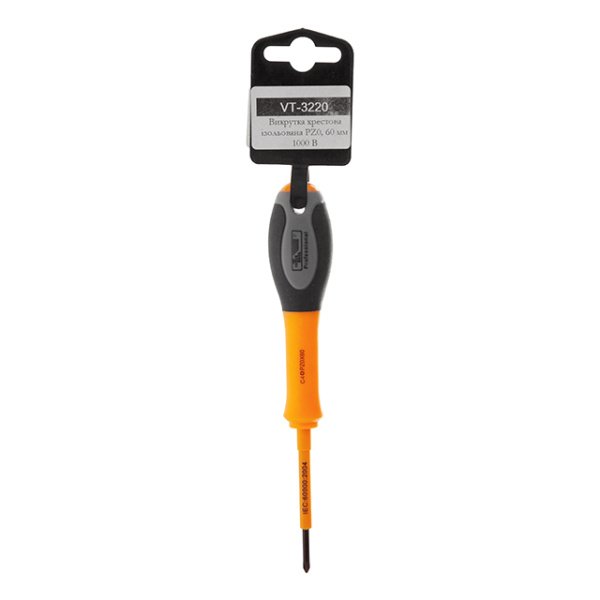 Викрутка хрестова ізольована PZ0, 60 мм 1000 В INTERTOOL VT-3220
