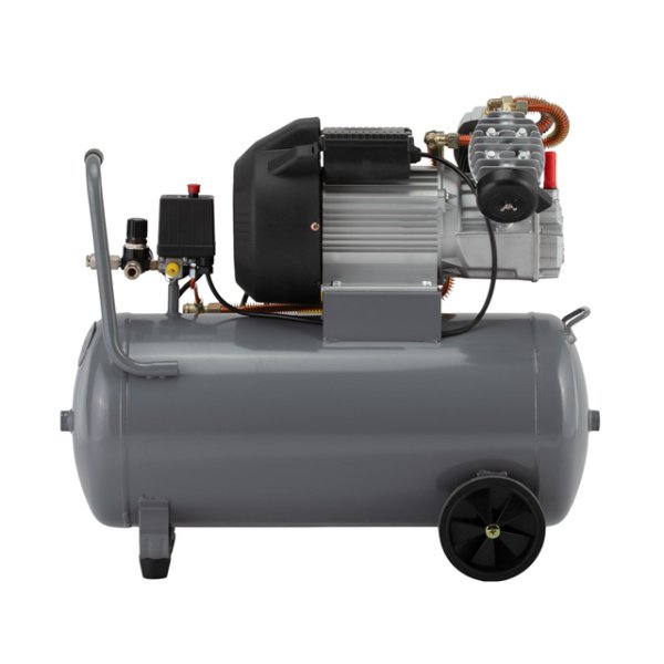 Компресор 50 л, 4 HP, 3 кВт, 220 В, 10 aтм, 420 л/хв, 2 циліндри. INTERTOOL PT-0007