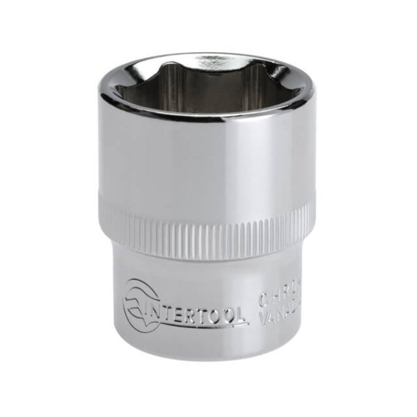 Головка шестигранна 1/2", 24×38 мм, Cr-V, STORM INTERTOOL ET-0024