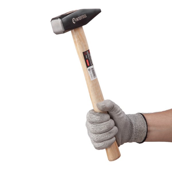Молоток слюсарний, 1000 г, ручка з ясеня INTERTOOL HT-0249