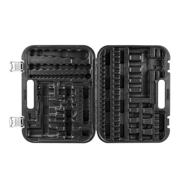 Набір інструментів 1/2" & 1/4" 111од, IMPACT Cr-V головки подовжені 15,17,19,21,22 + подовжувач 125мм INTERTOOL ET-9111