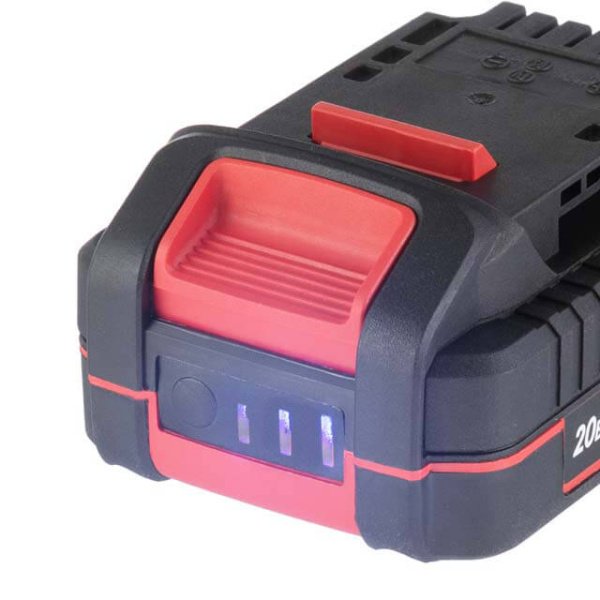 Акумулятор, 20 В, Li-Ion, 2,0 Аг, індикатор рівня заряду INTERTOOL WT-0340