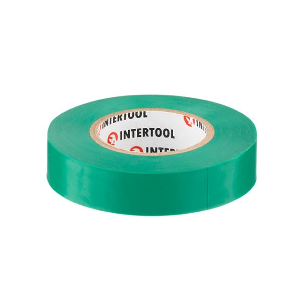 Стрічка ізоляційна 0.15мм*17мм*20м зелена INTERTOOL IT-0051
