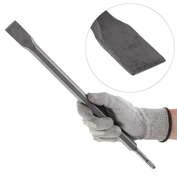 Зубило плоске, SDS-Plus, 25 мм, 400×17 мм INTERTOOL SD-0441