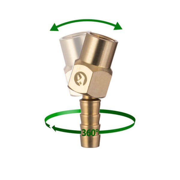 Шарнір поворотний, внутрішня різьба 1/4" на шланг 10 мм, латунь, STORM INTERTOOL PT-2202