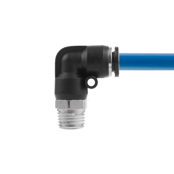 З'єднання цангове L-образне для поліуретанових та ін. шлангів 8 мм, 1/4" зовнішня різьба INTERTOOL PT-2332