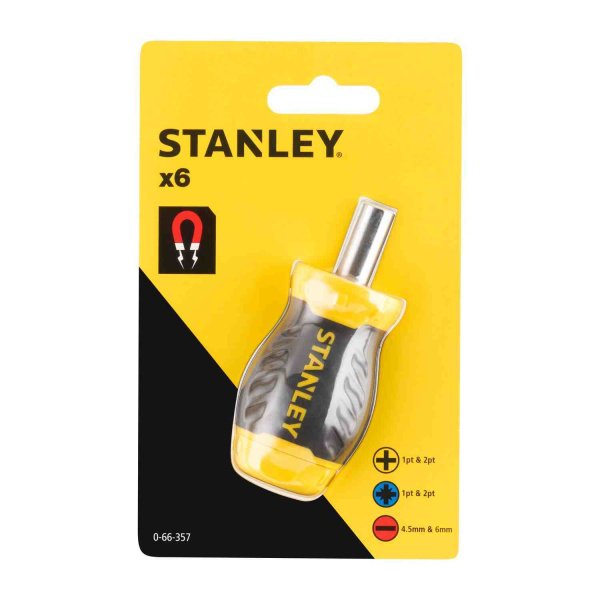 Викрутка - набір Multibit Stubby з шістьма змінними бітами STANLEY 0-66-357