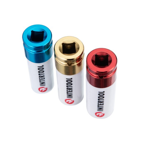 Набір головок ударних подовжених для алюмінієвих дисків 1/2" 3 од., 17, 19, 21 мм, CrMo STORM INTERTOOL ET-8502