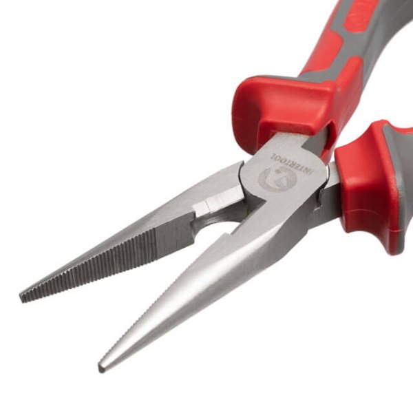 Довгогубці прямі, 160 мм, С55 INTERTOOL HT-0127