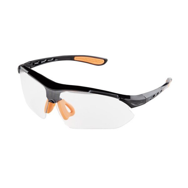Окуляри захисні, прозорі, лінзи полікарбонат, заушники чорні нейлонові, гумова накладка на ніс, захист від удару INTERTOOL SP-0092