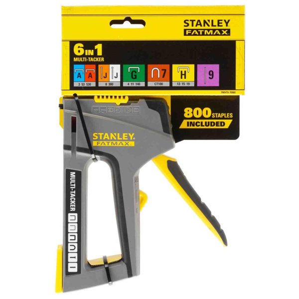 Степлер LIGHT DUTY / HEAVYDUTY / CABLE / BRADS TR75 FATMAX® 6 У 1 для всіх типів скоб STANLEY FMHT6-70868