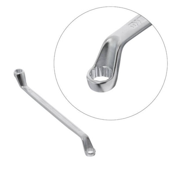 Ключ накидний, 10-11 мм, Cr-V, покриття сатин-хром, DIN838, STORM INTERTOOL XT-1210