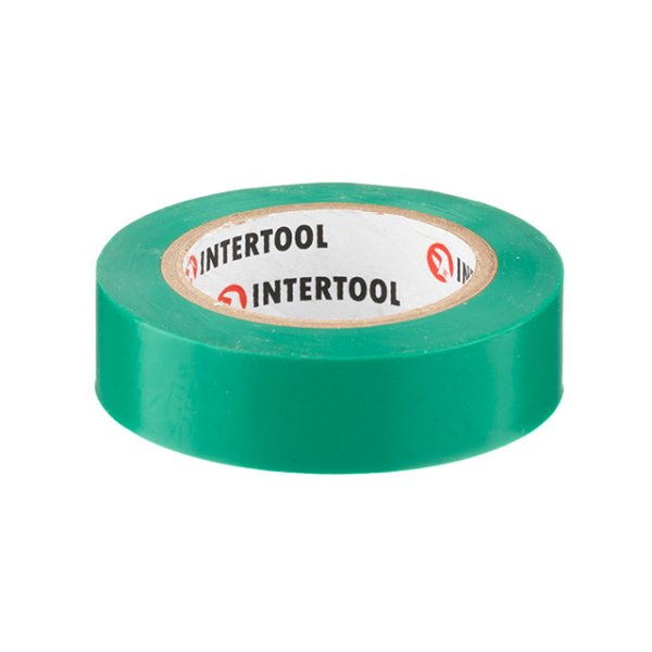 Стрічка ізоляційна 0.15мм*17мм*10м зелена INTERTOOL IT-0031