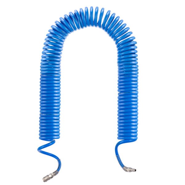 Шланг спіральний поліуретановий 8*12 мм, 20 м з швидкороз'ємними з'єднаннями INTERTOOL PT-1718