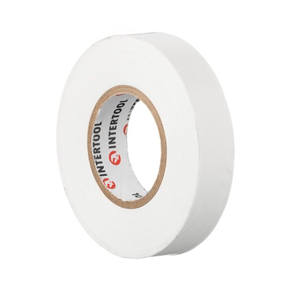 Стрічка ізоляційна 0.15мм*17мм*25м біла INTERTOOL IT-0063