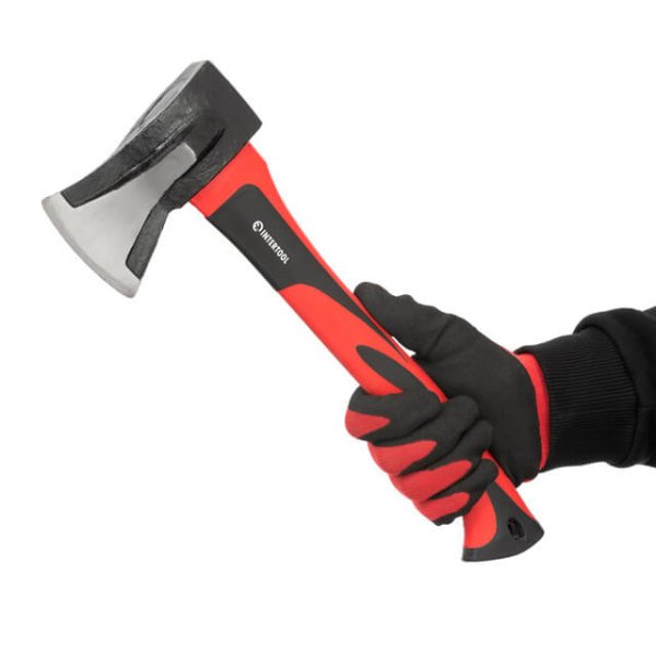 Колун кований, 1000 г, ручка з фібергласу INTERTOOL HT-0274