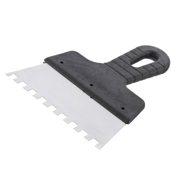 Шпатель із нержавіючої сталі, 150 мм, зуб: 8×8 мм INTERTOOL KT-2158