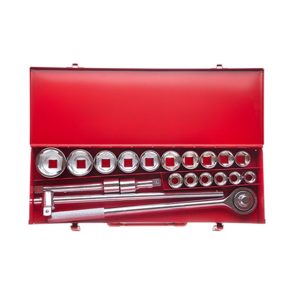 Набір інструментів, проф., 3/4", Cr-V, 20 од., головки: 19-50 мм, металевий кейс INTERTOOL ET-6024