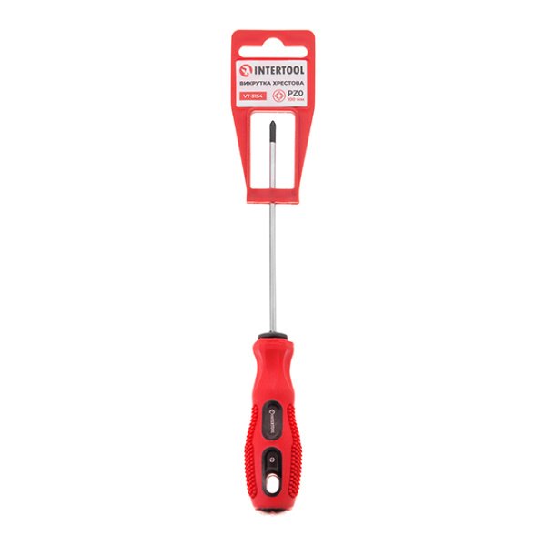 Викрутка хрестова PZ0 x 100 мм INTERTOOL VT-3154