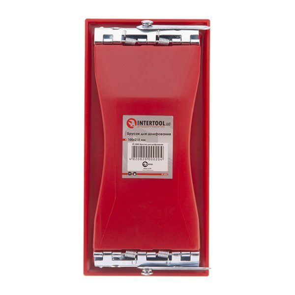 Брусок для шліфування, 100×210 мм, металевий затискач INTERTOOL HT-0002