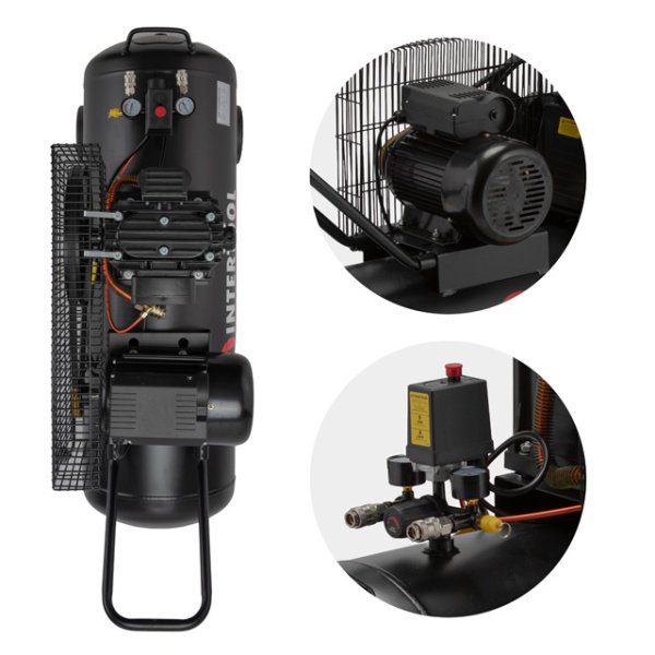 Компресор 100 л, 1.8 кВт, 220 В, 10 атм, 250 л/хв INTERTOOL PT-0012